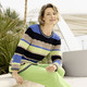 Pullover - Pullover mit nachhaltig recycelter Baumwolle – Farbe MARINE-BLAU-MULTICOLOR – Ansicht 2 Pullover - Pullover mit nachhaltig recycelter Baumwolle, in Größe 036 bis 052, in Farbe MARINE-BLAU-MULTICOLOR – Farbe MARINE-BLAU-MULTICOLOR – Ansicht 2