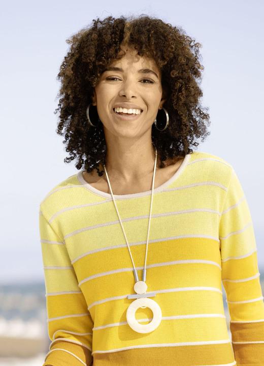 Damen-Modeschmuck - Halskette mit Anhänger, in Farbe WOLLWEISS Ansicht 2