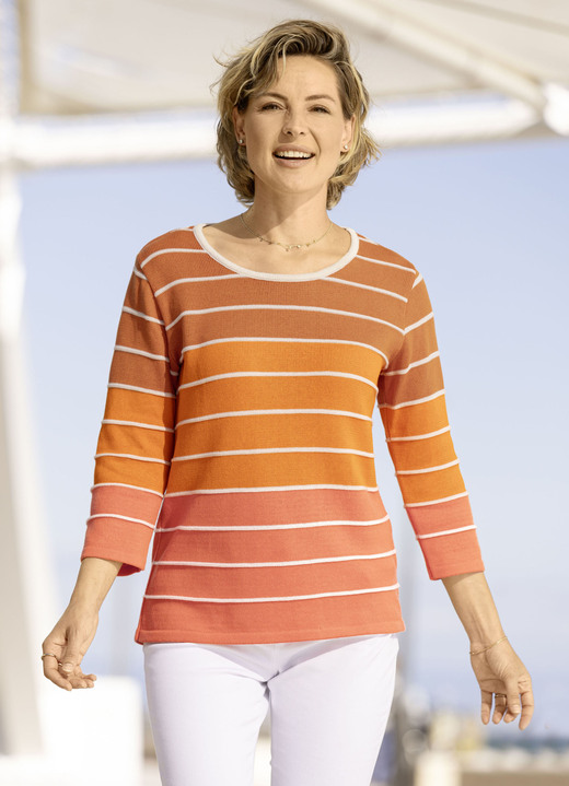 Pullover - Pullover in Farbverlauf, in Größe 036 bis 052, in Farbe TERRA-ORANGE-MULTICOLOR Ansicht 1