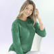 Pullover - Pullover mit Rautendessin – Farbe DUNKELGRÜN – Ansicht 2 Pullover - Pullover mit Rautendessin, in Größe L(44/46) bis XS(32/34), in Farbe DUNKELGRÜN – Farbe DUNKELGRÜN – Ansicht 2