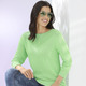 Pullover - Pullover mit nachhaltig recycelter Baumwolle – Farbe LINDGRÜN – Ansicht 3 Pullover - Pullover mit nachhaltig recycelter Baumwolle, in Größe 036 bis 052, in Farbe ALTROSA – Farbe LINDGRÜN – Ansicht 3