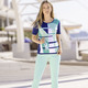 Pullover - Pulli mit Intarsiendessin – Farbe DUNKELBLAU-MINT-MULTICOLOR – Ansicht 2 Pullover - Pulli mit Intarsiendessin, in Größe 038 bis 054, in Farbe DUNKELBLAU-MINT-MULTICOLOR – Farbe DUNKELBLAU-MINT-MULTICOLOR – Ansicht 2