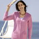 Jacken, Westen & Sets - Strickjacke mit streckender Struktur, in Größe 038 bis 054, in Farbe ROSA