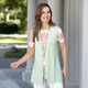Damenmode - 2-teilges Set in verschlussloser Form – Farbe GRÜN-LACHS-ECRU – Ansicht 4 Damenmode - 2-teilges Set in verschlussloser Form, in Größe 040 bis 054, in Farbe GRÜN-LACHS-ECRU – Farbe GRÜN-LACHS-ECRU – Ansicht 4