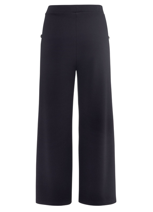 Culotten - Culotte mit Zierknöpfen Ansicht 2 Culotten - Culotte mit Zierknöpfen, in Größe 018 bis 052, in Farbe SCHWARZ Ansicht 2