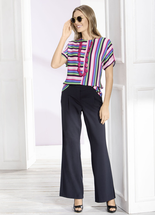 Mode - Schicke Tunika, in Größe 036 bis 052, in Farbe ROSÈ-MARINE-BUNT Ansicht 2