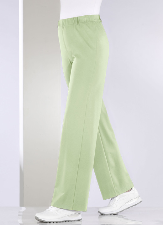 Hosen - Hose in modischer Palazzo-Form, in Größe 018 bis 054, in Farbe PISTAZIE Ansicht 1
