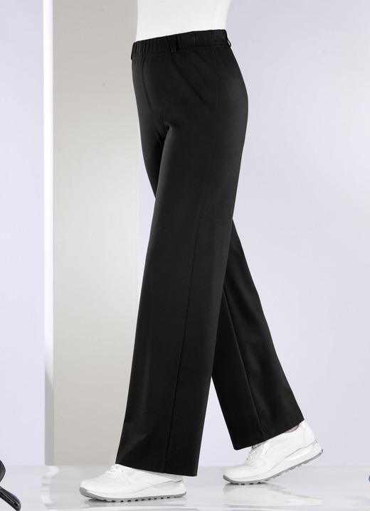 Hosen - Hose in modischer Palazzo-Form Ansicht 3 Hosen - Hose in modischer Palazzo-Form, in Größe 018 bis 054, in Farbe SCHWARZ Ansicht 3
