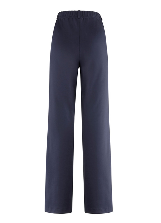 Hosen - Hose in modischer Palazzo-Form, in Größe 018 bis 054, in Farbe MARINE Ansicht 2