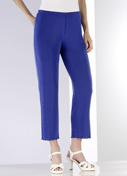 Hosen - Weich fließende, 7/8-lange Hose Ansicht 6 Hosen - Weich fließende, 7/8-lange Hose, in Größe 036 bis 060, in Farbe SCHWARZ Ansicht 6