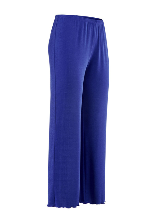 Hosen - Weich fließende, 7/8-lange Hose, in Größe 036 bis 060, in Farbe PETROL Ansicht 2