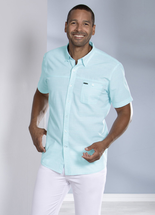 Hemden, Pullover & Shirts - Hemd mit Brusttasche, in Größe 3XL(47/48) bis XXL(45/46), in Farbe MINT Ansicht 1