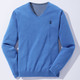Hemden, Pullover & Shirts - Modischer V-Pullover in 6 Farben – Farbe BLAU MELIERT Hemden, Pullover & Shirts - Modischer V-Pullover in 6 Farben, in Größe 046 bis 062, in Farbe ROT MELIERT