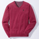 Hemden, Pullover & Shirts - Modischer V-Pullover in 6 Farben – Farbe ROT MELIERT Hemden, Pullover & Shirts - Modischer V-Pullover in 6 Farben, in Größe 046 bis 062, in Farbe ROT MELIERT