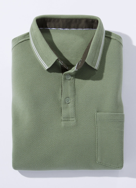 Hemden, Pullover & Shirts - Poloshirt in 4 Farben Ansicht 4 Hemden, Pullover & Shirts - Poloshirt in 4 Farben, in Größe 046 bis 062, in Farbe SCHWARZ Ansicht 4