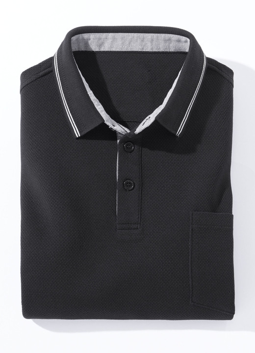 Hemden, Pullover & Shirts - Poloshirt in 4 Farben, in Größe 046 bis 062, in Farbe WEISS Ansicht 3