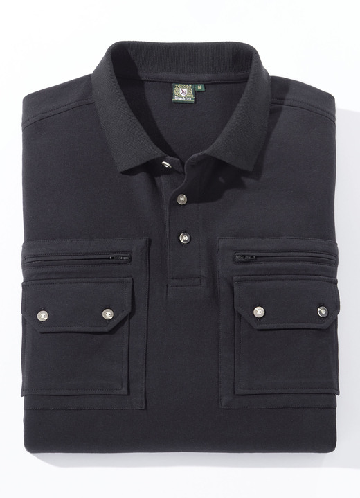 Hemden, Pullover & Shirts - Poloshirt in 3 Farben Hemden, Pullover & Shirts - Poloshirt in 3 Farben, in Größe 3XL (60/62) bis XXL (56/58), in Farbe SCHWARZ