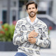 SALE % - Modischer V-Pullover mit Intarsienmuster – Farbe ECRU-BEIGE-MARINE – Ansicht 1 SALE % - Modischer V-Pullover mit Intarsienmuster, in Größe 046 bis 062, in Farbe ECRU-BEIGE-MARINE – Farbe ECRU-BEIGE-MARINE – Ansicht 1