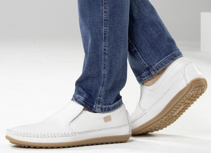 Slipper & Schnürschuhe - GINO GALANTE, leichte Herren-Slipper, mit Gummizug, in Größe 040 bis 046, in Farbe MARINE Ansicht 5