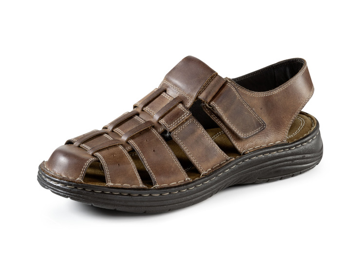 Sandalen & Pantoletten - GINO GALANTE Sandale aus gefettetem, schattiertem Rindleder Sandalen & Pantoletten - GINO GALANTE Sandale aus gefettetem, schattiertem Rindleder, in Größe 040 bis 046, in Farbe MARONE