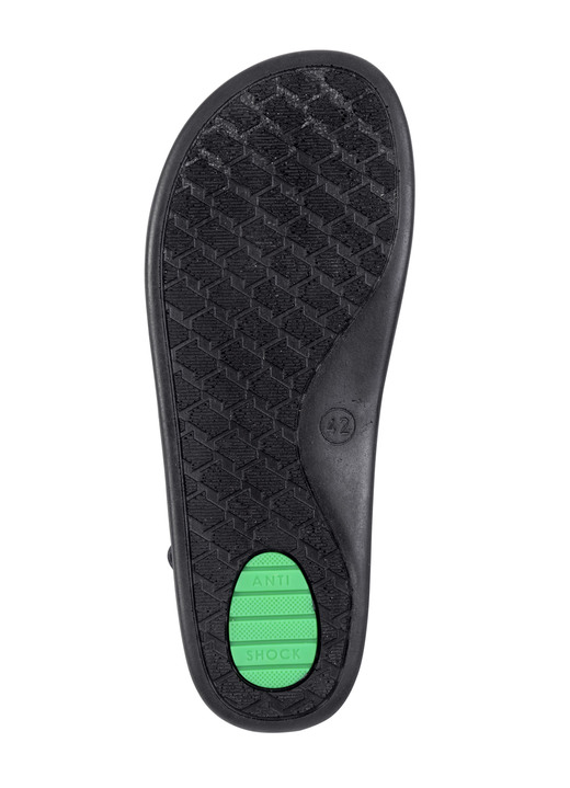 - Sandale mit Kontrastnähten, in Größe 041 bis 046, in Farbe SCHWARZ Ansicht 3