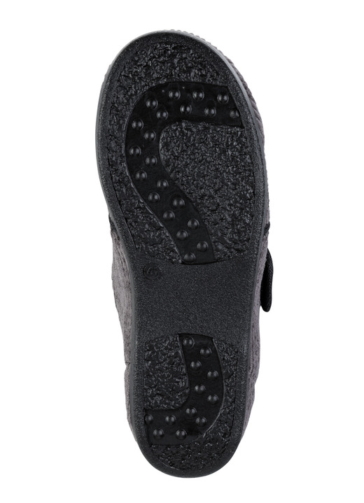 Hausschuhe - Klassische Herren-Hausschuhe, mit Klettverschluss, in Größe 040 bis 046, in Farbe MARINE Ansicht 6