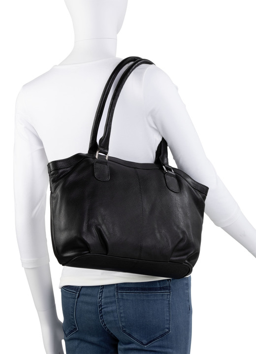 Taschen - Laurina, Tasche, Damen, aus Leder, in Farbe SCHWARZ Ansicht 3