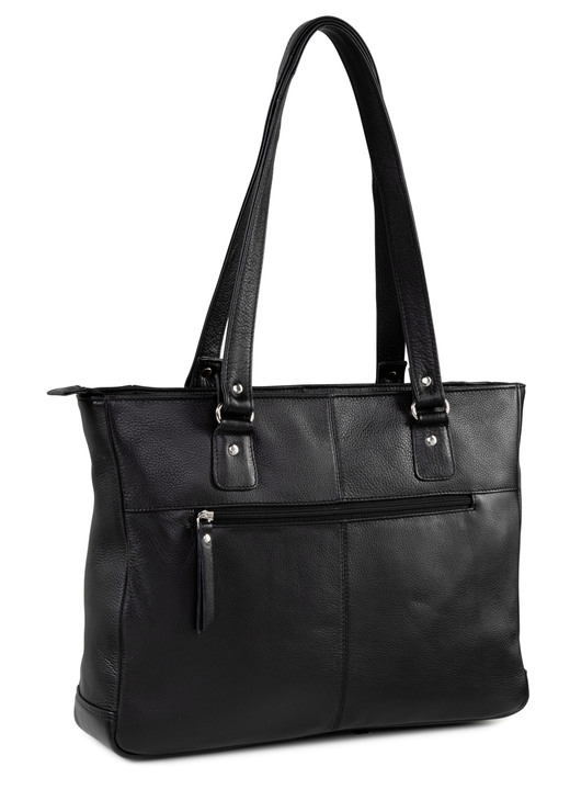 Mode - Laurina, Tasche, Damen, mit zwei Umhängeriemen, in Farbe SCHWARZ Ansicht 2