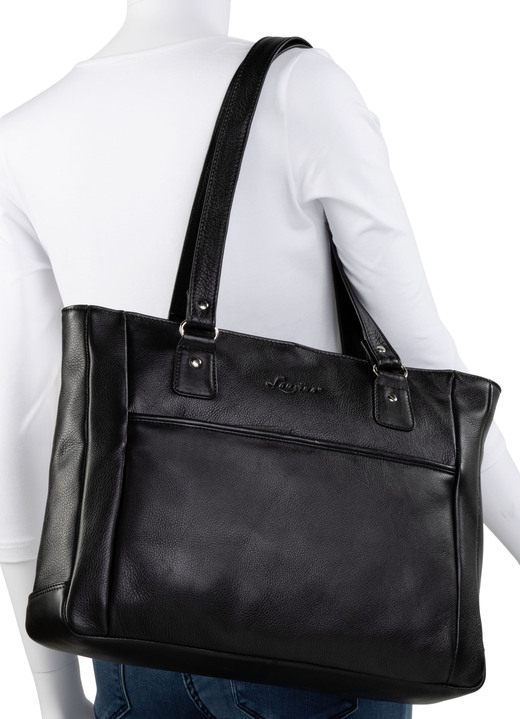 Mode - Laurina, Tasche, Damen, mit zwei Umhängeriemen, in Farbe SCHWARZ Ansicht 3