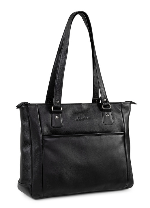 Mode - Laurina, Tasche, Damen, mit zwei Umhängeriemen, in Farbe SCHWARZ Ansicht 1