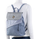Taschen - Rucksack mit Überschlag und Drehschloss, in Farbe BRAUN-BEIGE – Farbe JEANS-GRAU – Ansicht 3