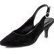 Pumps & Ballerina - Andrea Conti Sling-Pumps aus weichem Samt-Chevreauleder, in Größe 036 bis 042, in Farbe SCHWARZ – Farbe SCHWARZ – Ansicht 1