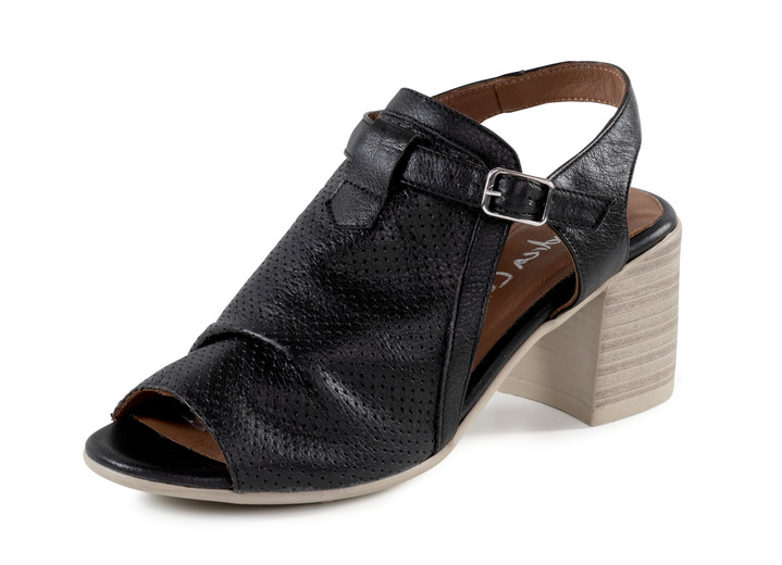 Sandaletten & Pantoletten - Andrea Conti Sandalette mit Zier-Perforation, in Größe 036 bis 041, in Farbe COGNAC Ansicht 4