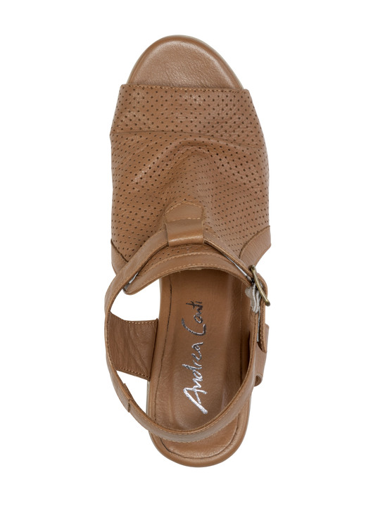 Sandaletten & Pantoletten - Andrea Conti Sandalette mit Zier-Perforation, in Größe 036 bis 041, in Farbe COGNAC Ansicht 2