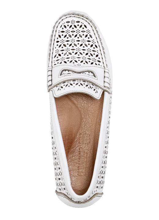 Komfortschuhe - Gemini Slipper aus schattiertem Nappaleder, in Größe 036 bis 042, in Farbe WEISS Ansicht 2