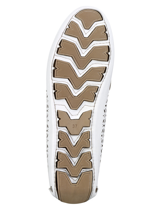 Komfortschuhe - Gemini Slipper aus schattiertem Nappaleder, in Größe 036 bis 042, in Farbe WEISS Ansicht 3