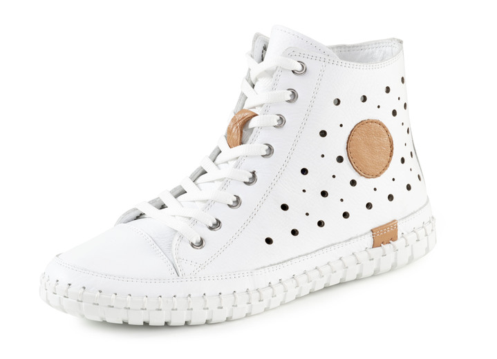 Komfortschuhe - Gemini, sommerliche Damen-Boots, Weite G, mit herausnehmbarem Fußbett, in Größe 036 bis 042, in Farbe WEISS Ansicht 1