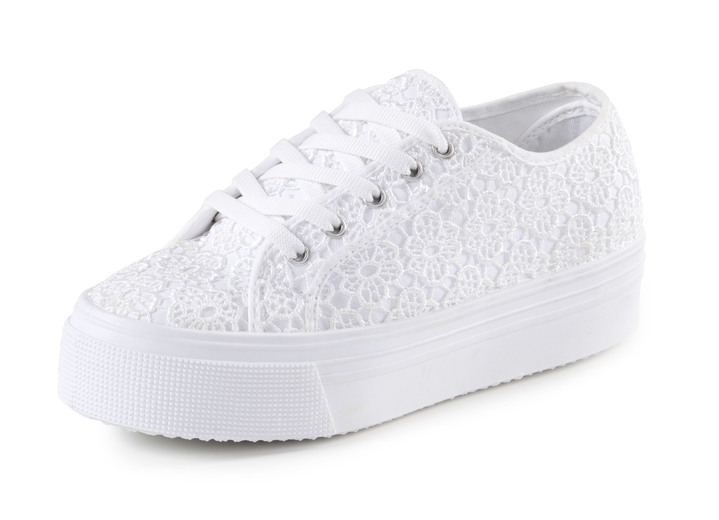 Slipper & Schnürschuhe - Elegante Damen-Schnürschuhe, mit herausnehmbarem Fußbett, in Größe 036 bis 041, in Farbe SCHWARZ Ansicht 4