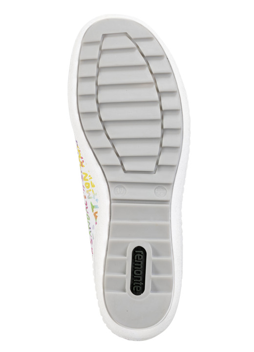 Komfortschuhe - Remonte Sneaker aus beschichtetem, frech bedrucktem Leder, in Größe 036 bis 043, in Farbe WEISS-BUNT Ansicht 3