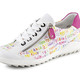 Komfortschuhe - Remonte Sneaker aus beschichtetem, frech bedrucktem Leder, in Größe 036 bis 043, in Farbe WEISS-BUNT – Farbe WEISS-BUNT – Ansicht 1