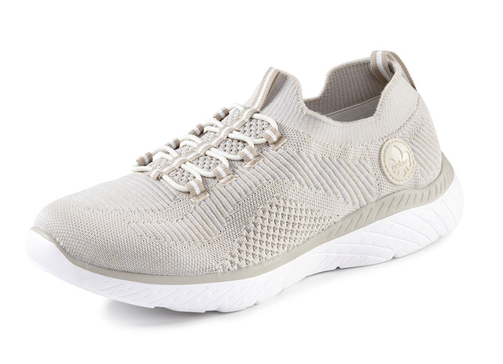 Komfortschuhe - Rieker, leichte Damen-Sneaker, Weite G, mit MemoSoft-Textileinlage, in Größe 036 bis 042, in Farbe KIESEL Ansicht 1