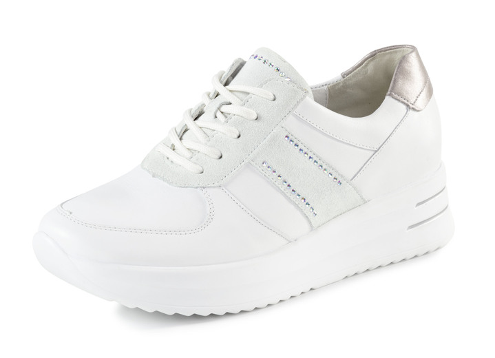 Komfortschuhe - Waldläufer Sneaker mit Glitzersteinchen Ansicht 4 Komfortschuhe - Waldläufer Sneaker mit Glitzersteinchen, in Größe 3 1/2 bis 8, in Farbe HIMMELBLAU Ansicht 4