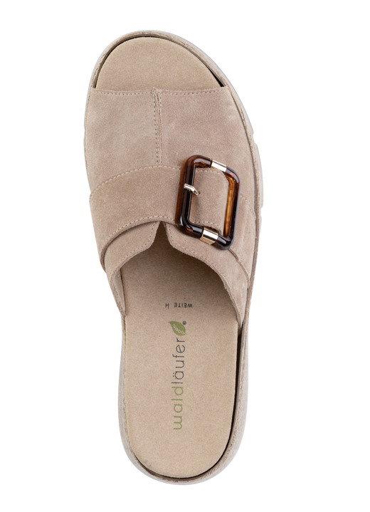 Komfortschuhe - Waldläufer Pantolette mit Zier-Schließe, in Größe 036 bis 042, in Farbe SAND Ansicht 2