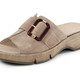 Komfortschuhe - Waldläufer Pantolette mit Zier-Schließe, in Größe 036 bis 042, in Farbe SAND – Farbe SAND – Ansicht 1