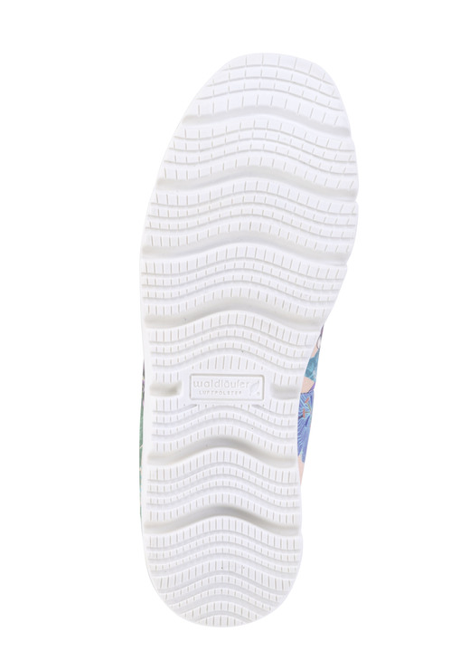 Komfortschuhe - Waldläufer Slipper aus beschichtetem, floral bedrucktem Textilmaterial, in Größe 3 1/2 bis 8, in Farbe MULTICOLOR Ansicht 3