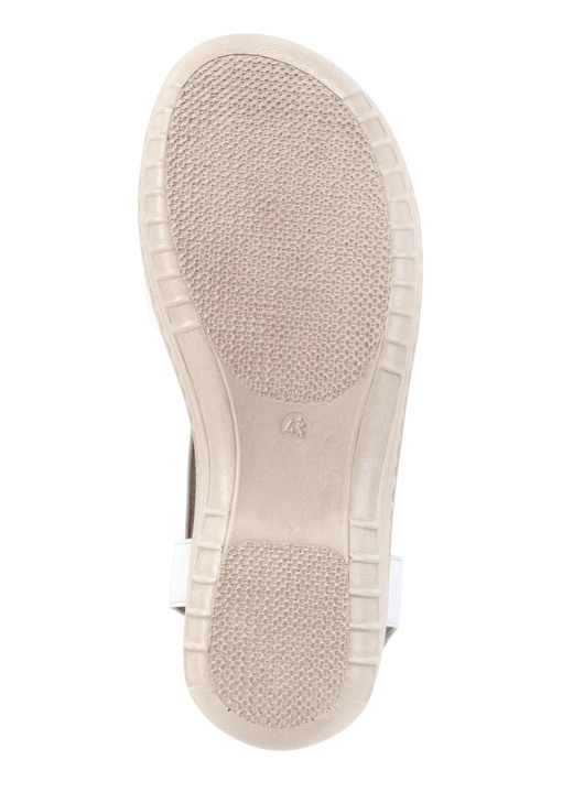 Komfortschuhe - ELENA EDEN, leichte Damen-Sandalen, Weite H, mit Elastik-Bandage, in Größe 3 1/2 bis 8, in Farbe WEISS Ansicht 3
