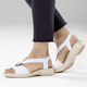 Komfortschuhe - ELENA EDEN, leichte Damen-Sandalen, Weite H, mit Elastik-Bandage, in Größe 3 1/2 bis 8, in Farbe WEISS – Farbe WEISS – Ansicht 4