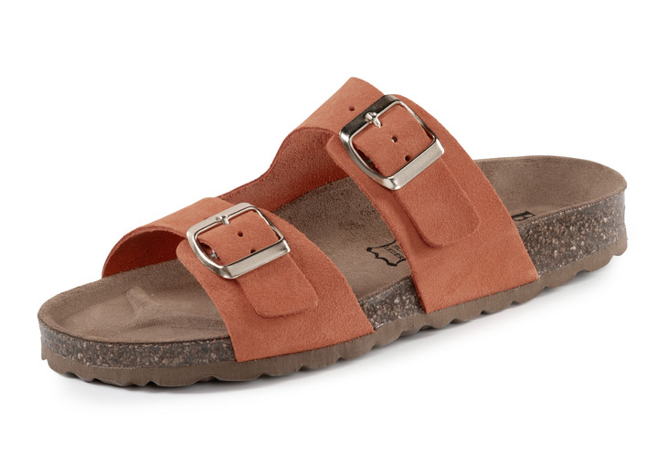 Sandaletten & Pantoletten - ELENA EDEN, bequeme Damen-Pantoletten, Weite H, aus Leder, in Größe 036 bis 042, in Farbe PINK Ansicht 9