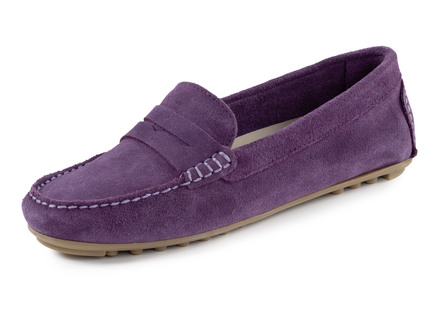 ELENA EDEN Mokassin-Slipper aus geschmeidigem Rind-Veloursleder