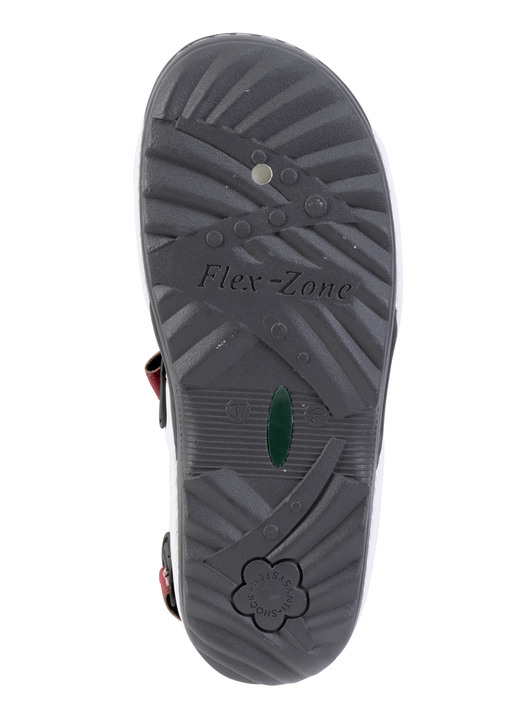 Komfortschuhe - ELENA EDEN, sportliche Damen-Trekkingsandalen, Weite G, mit Klettverschluss, in Größe 036 bis 042, in Farbe BLEU-WEISS-ROT Ansicht 3